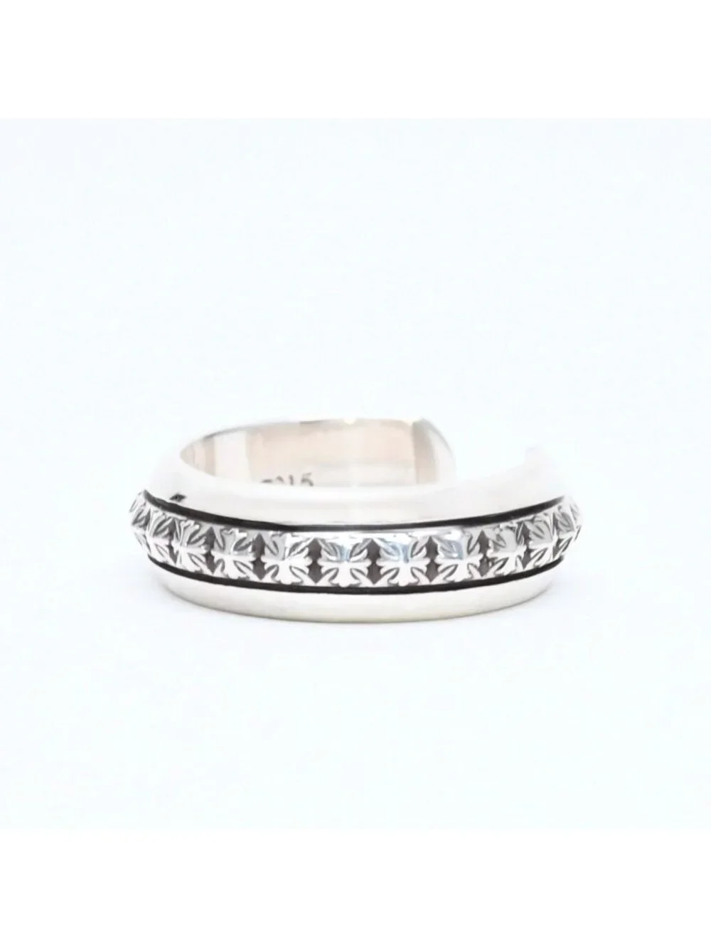 Chrome Hearts CH Plus Pyramid Open Band CH Ring